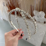 vintage alloy rhinestone headband  hollowed-out cross  hair bundle