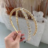 vintage alloy rhinestone headband  hollowed-out cross  hair bundle